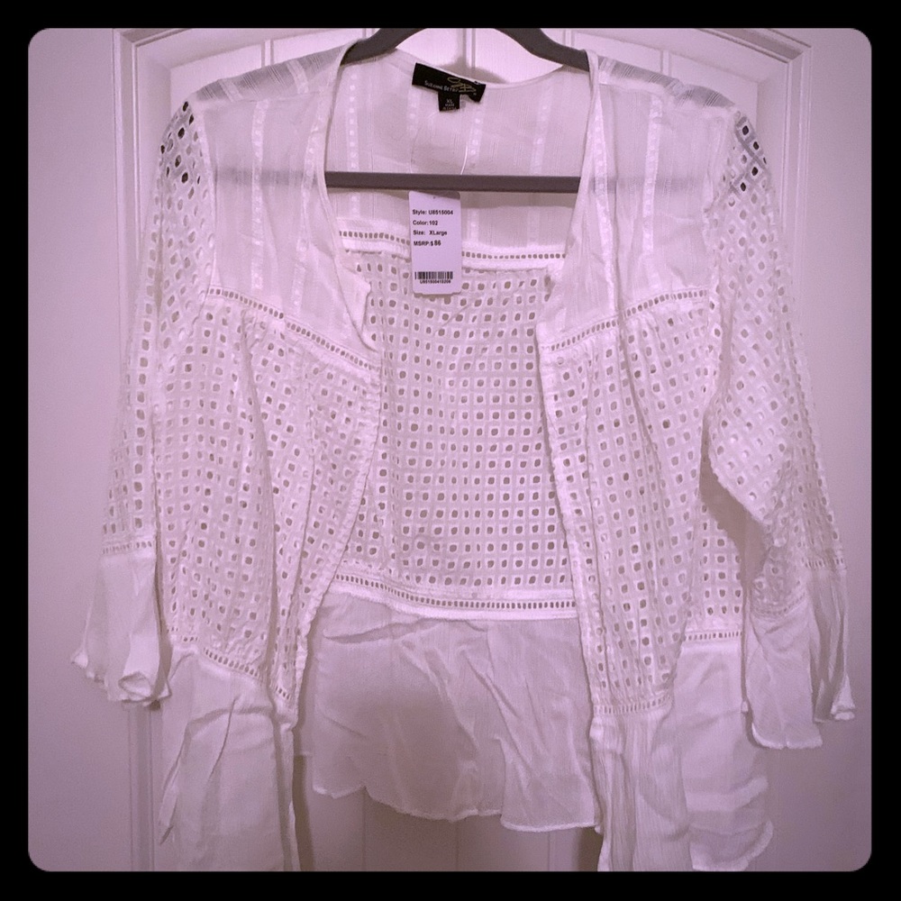 White Suzanne Betro cardigan